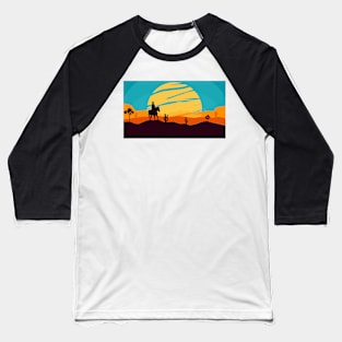 Lone rider - cowboy on horse at sunset Baseball T-Shirt